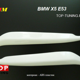 Реснички - накладки на фары на BMW X5 E53